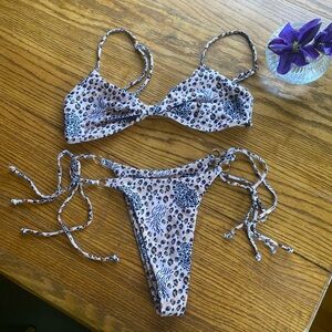 Lahana 2 piece Bandeau + Cheeky Bikini, vintage leopard